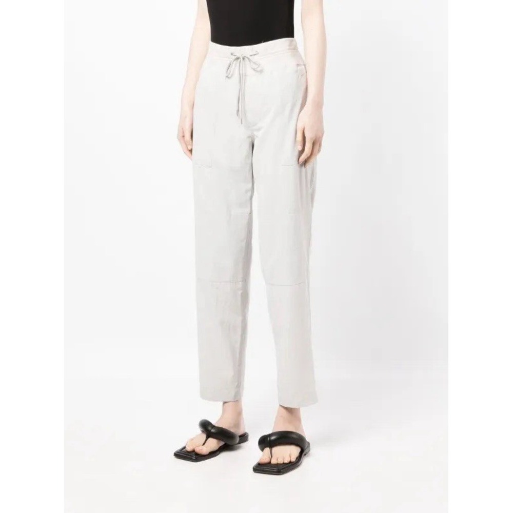 James Perse high-waisted drawstring track pants cream Size‎ Medium